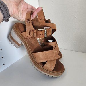 Timberland Women’s VIOLET MARSH 2-BAND SANDAL, Saddle